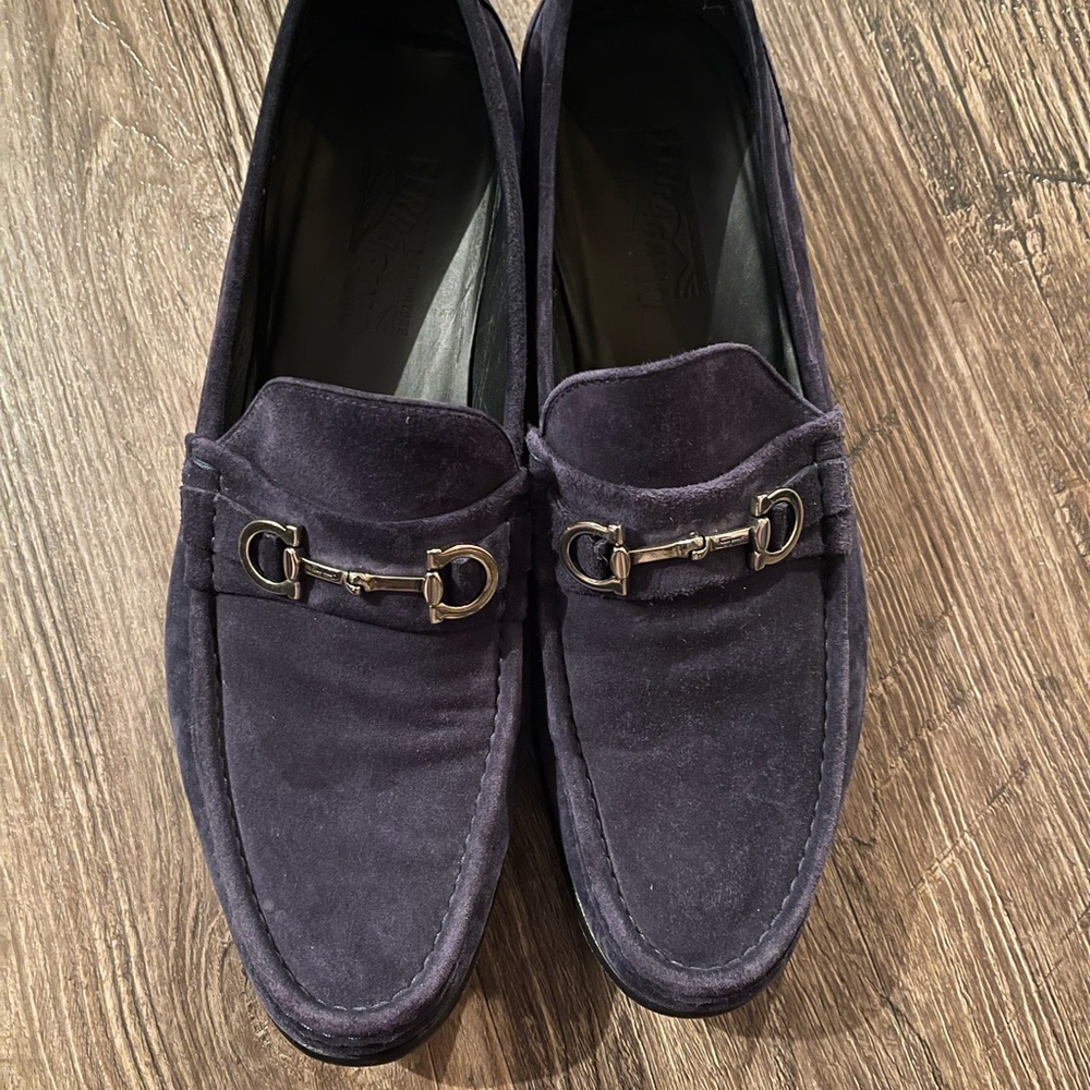 Blue Suede Ferragamo